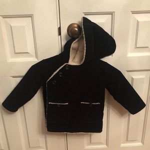 Hanna Andersson 3T black corduroy coat